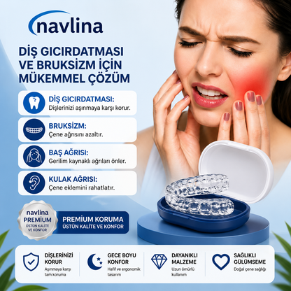 Navlina Diş Sıkma ve Horlama Önleyici Plak 1 Alana 1 Bedava
