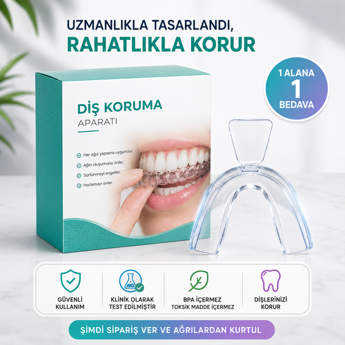Navlina Diş Sıkma ve Horlama Önleyici Plak 1 Alana 1 Bedava